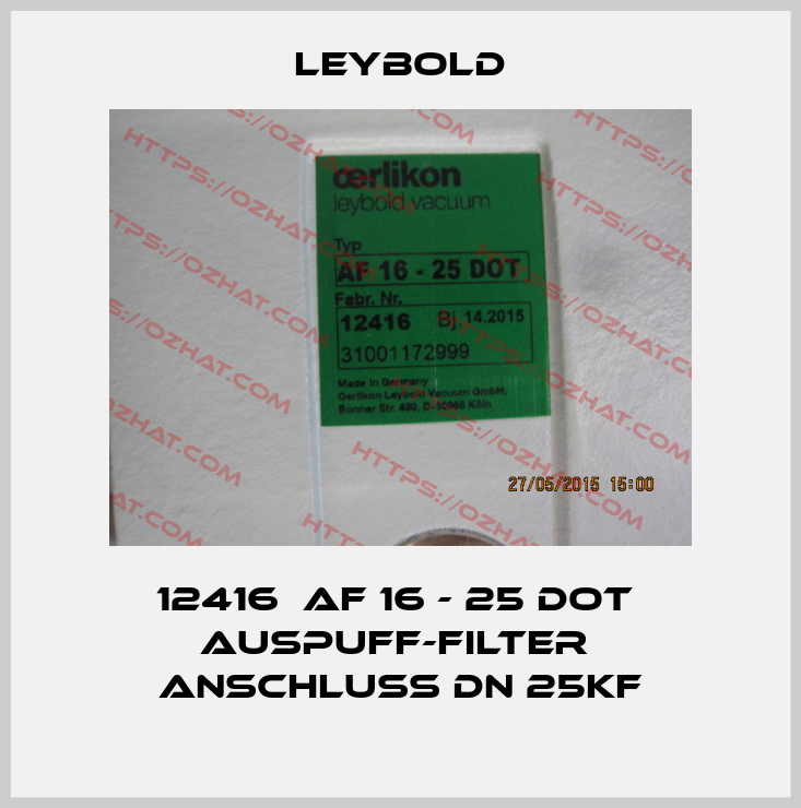 12416 AF 16 - 25 DOT Auspuff-Filter Anschluss DN 25KF Leybold Türkiye